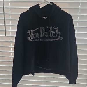 Von Dutch Black Hoodie with Logo